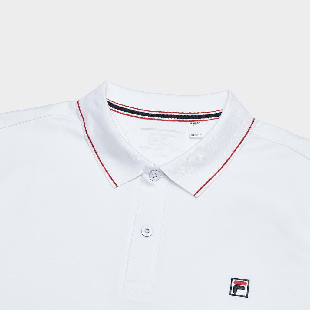 New FILA Polo Shirt Men's Standard White F11M411102F-WT