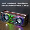 V8 Transparent Mecha Bluetooth 5.0 Wireless Music Speakers for Mini Party with Bass Diaphragm TWS RGB Light Loudspeaker