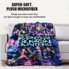 HUNTRIX KPOP Demon Hunters Anime Blanket Cover Flannel Throw Blankets Airplane Travel Portable Ultra-Soft Warm Sleeping Blanket