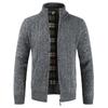 Fashion Men's  Winter Casaul Zipper Jacket Knit Cardigan Long Sleeve Coat