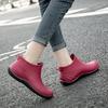 Mode Regenschuhe Damen Kurzschaft Vier-Jahreszeiten Regenstiefel Tragen Rutschfest Low-Top Wasserschuhe Auto waschen Einkaufen Küchenschuhe Arbeit Gummischuhe