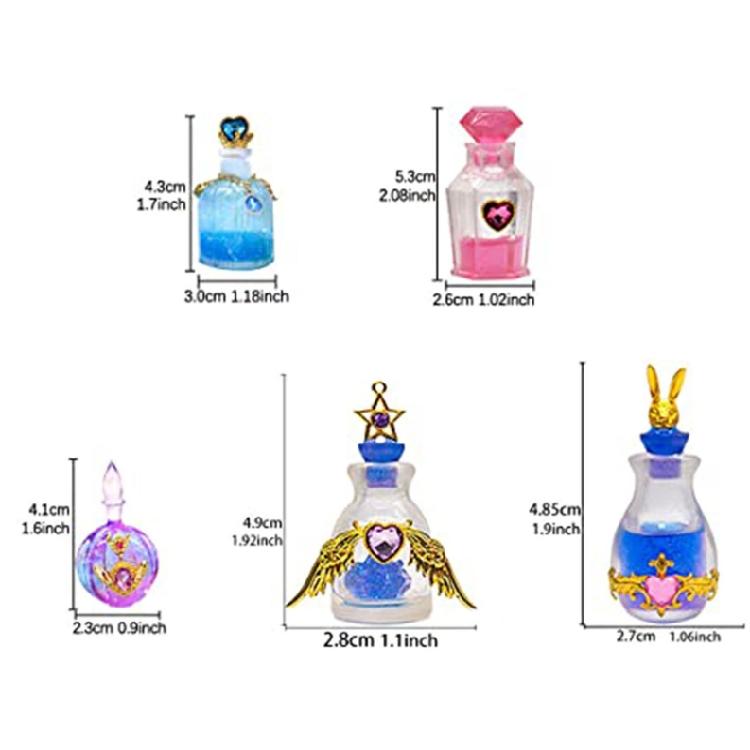 6Pcs Resin Molds for Perfume Bottle,Silicone Resin Casting Molds with Stopper Epoxy Molds Kit for DIY Perfume Bottles