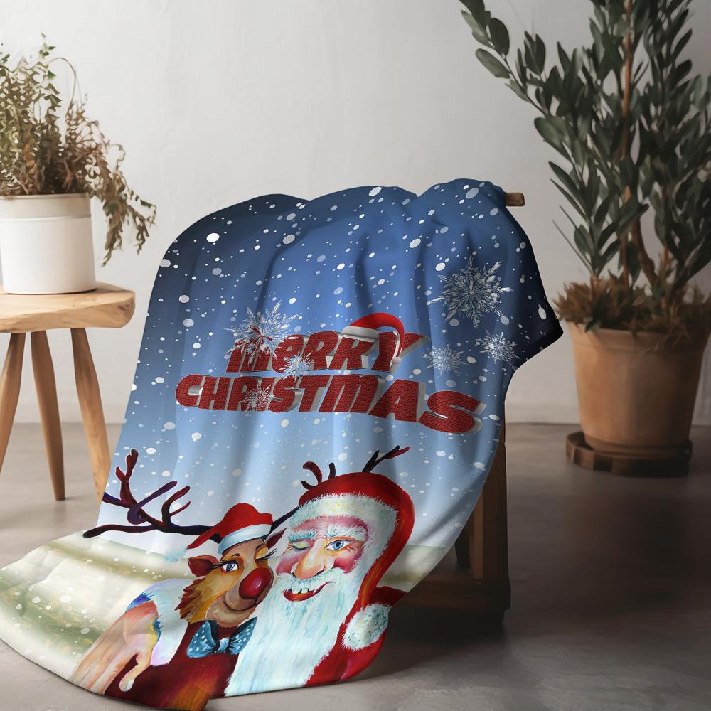Tuniu Christmas Snowflake Throw Blanket Soft Cozy Sofa Bed Throw for Kids Teens Adults 75x90cm