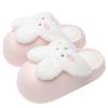 Fleece cotton slippers autumn and winter women's new thick bottom removable dismantling and washing rabbit cotton mop cute winter