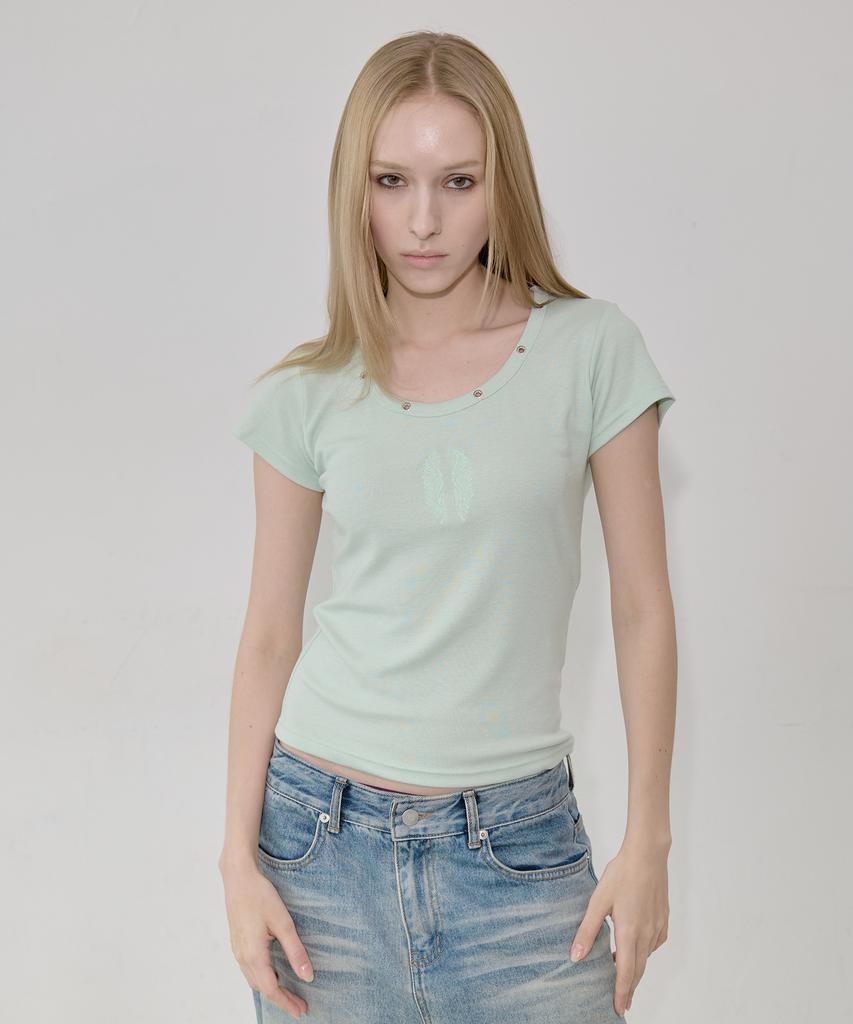 Lekim Lwe Eyelet T-Shirt (Mint)