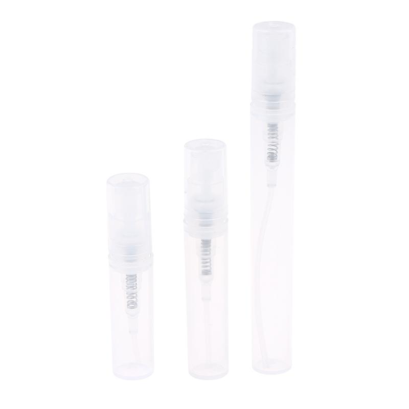 10 Stück 2/3/5 ml Mini Klare Kunststoff Leere Parfümflasche Nachfüllbare Sprühflasche Zerstäuber Behälter Damen Reise Parfümflaschen