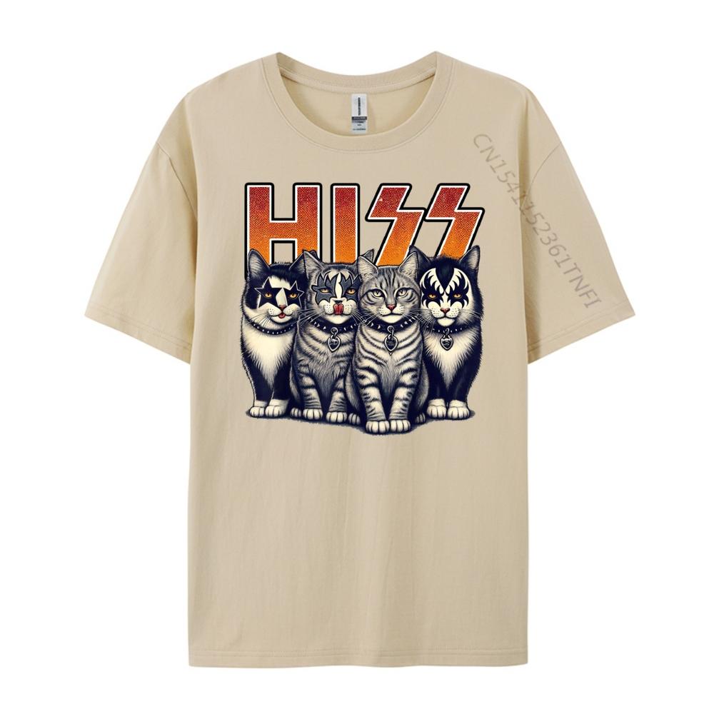 Hiss Funny Cats Kittens Rock Rockin Birthday Gifts Idea Clothing TShirt T Shirt for Men Valentines Day Gift TShirt
