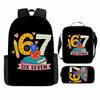 Cartoon Brainrot-Themed Backpack Crossbody Bag Pencil Case School Kids Ages 10-12