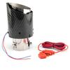 35-61mm Einlass Carbonfaser-Look Auto Auspuff Schalldämpfer Rohrabdeckung mit rotem LED-Licht