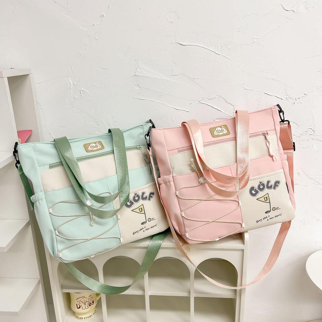 Mochila e Bolsa Transversal Fofas de Grande Capacidade Estilo Coreano para Meninas - Perfeita para Estudantes