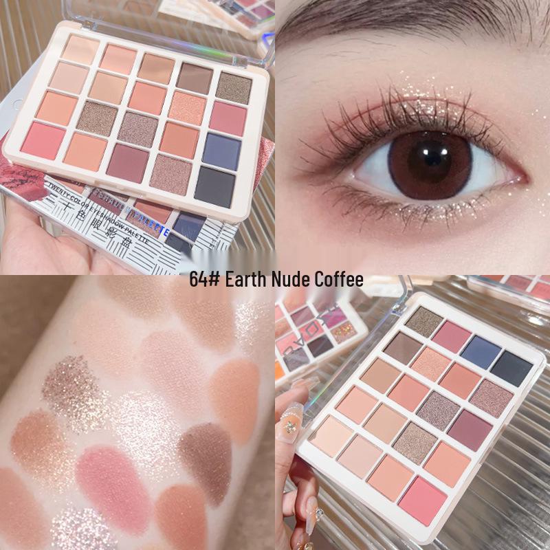 Versatile Multi-Color Eyeshadow Palette: Contour, Highlight & Matte Shimmer Earth Tones