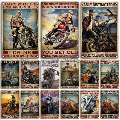 ARTISIAN Vintage Motocykel Kovový Plechový Značka Dekoratívna Doska Nástenné Umenie Kovový Plagát Bar Domov Kovová Doska Štúdio Priemyselná Dekorácia