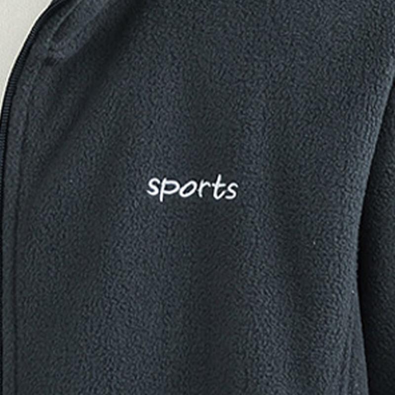 ROMON Men's Fleece Stand-Up Collar Cardigan