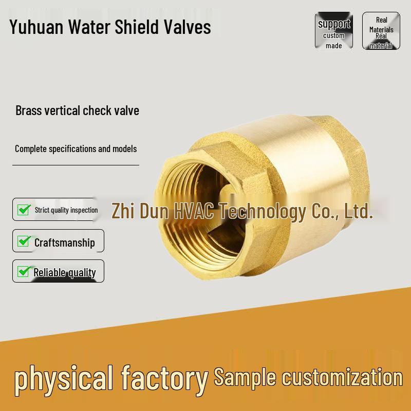 High-Quality Brass Vertical Check Valve - Female Thread, Backflow Preventer, Thickened Copper One-Way Water Pipe Valve