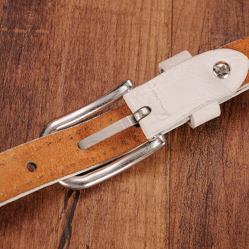 Ethnic Style Retro Rivet Leather Belt with Rhinestone Inlays for Women