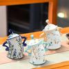 VC Teapot With Attitude Hands-on-hips Fun Jar Cute Food Storage Jar Desktop Cup Creative Canister With Lid For Kitchen