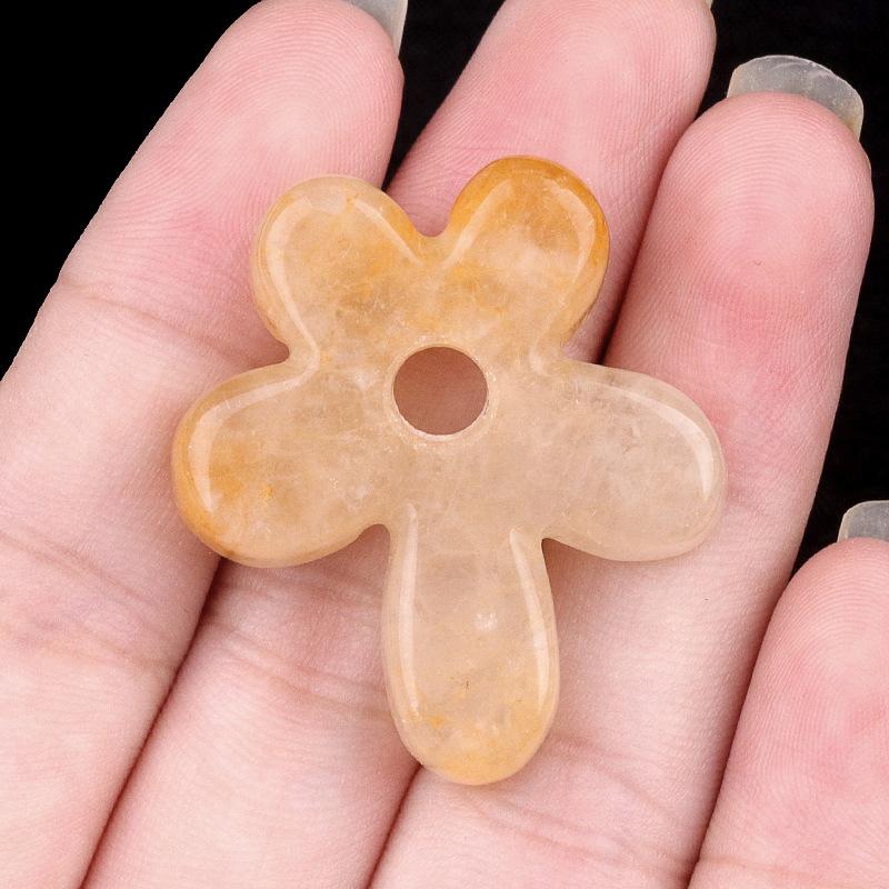 1pc Natural Stone Flower Pendant Amethyst Tiger Eye Pink Crystal Natural Stone for Women Jewelry Gift топаз