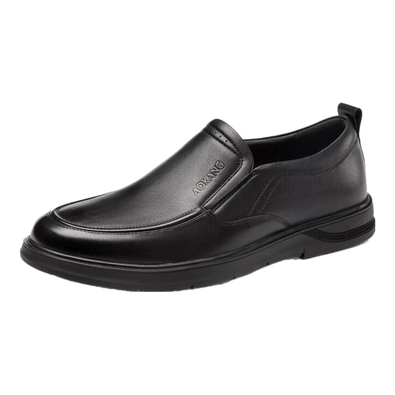 Aokang Men's Slip-On Business Casual Leather Shoes