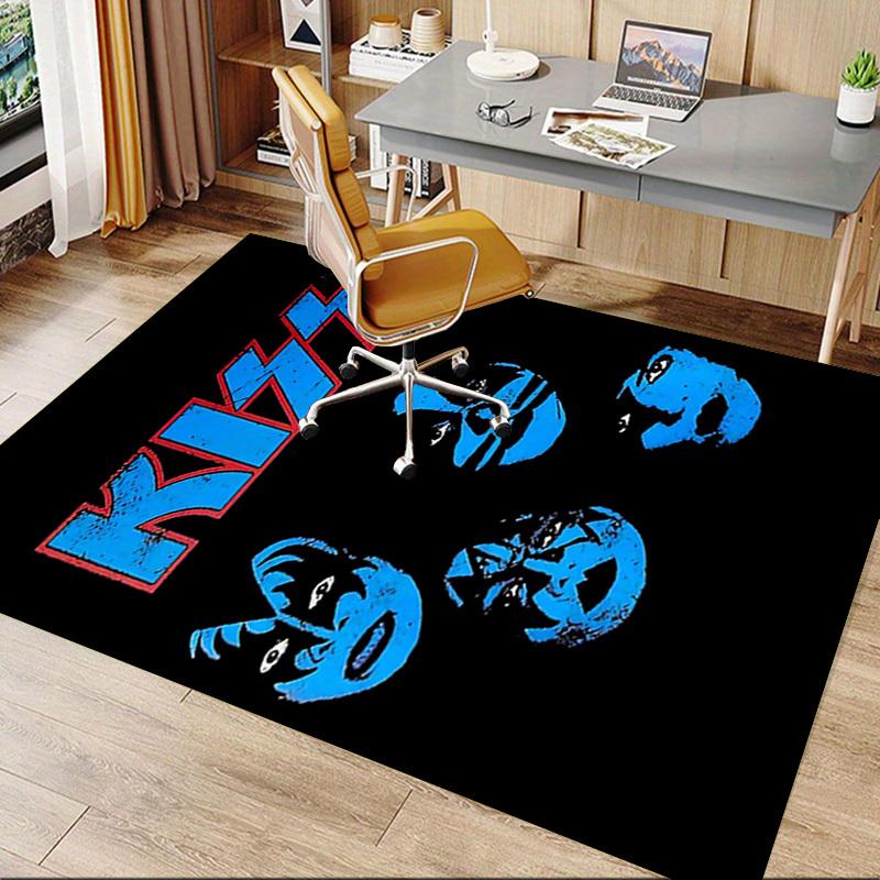 1 Stück KISS Bandmitglieder Home Office, Strapazierfähige Polyester-Fußmatte mit Einfacher Reinigung, Bürodekoration, Urbaner Stil, Rutschfeste Rückseite