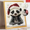 Christmas Pearl Painting Kit Handmade DIY Cute Panda Santa Hat Winter Holiday Home Decoration Painting