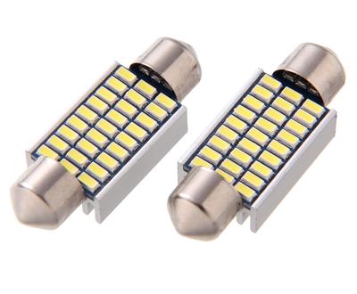 Phoenix Car LED Room Lamp, Set of 2 (White 3014), /27SMD, 3 Adapters, Room Light