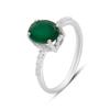 Silver Ring with Natural Agate, Product Weight 2.01 G (2171034)