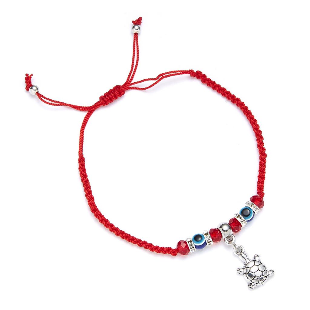 Blauwe Boze Oog Armbanden Armband Goede Geluk Rode Draad Gevlochten Verstelbare Bedel Armband Voor Koppel Vrouwen Geliefde Dame Cadeau