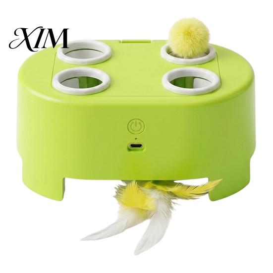 Durable Scratch Resistant Cat Toys Interactive Toy, Whack a Mole Feather Toy with Electronic Whack-a-Mole 3 Modes, Rechargeable Automatic