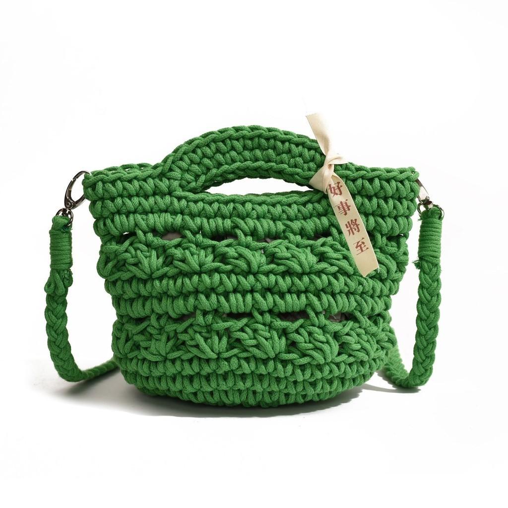 Stylish Knitted Kids Tote Bag Mini Hollow Design Unisex Crossbody For Toddlers