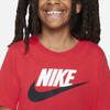 Nike Sportswear Logo Print Round Neck Short Sleeve T-Shirt Kids Tops Red DV2579-659