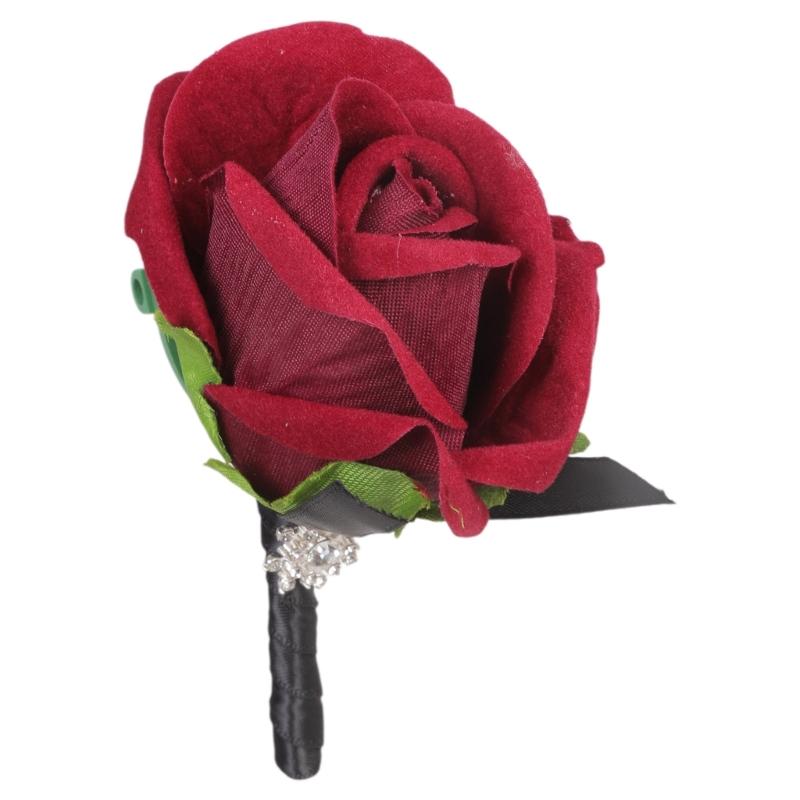 Corsage Flower Boutonnieres for Wedding, Proms, Anniversaries, Ceremonies and Beach Parties Soft Artificial Flowers