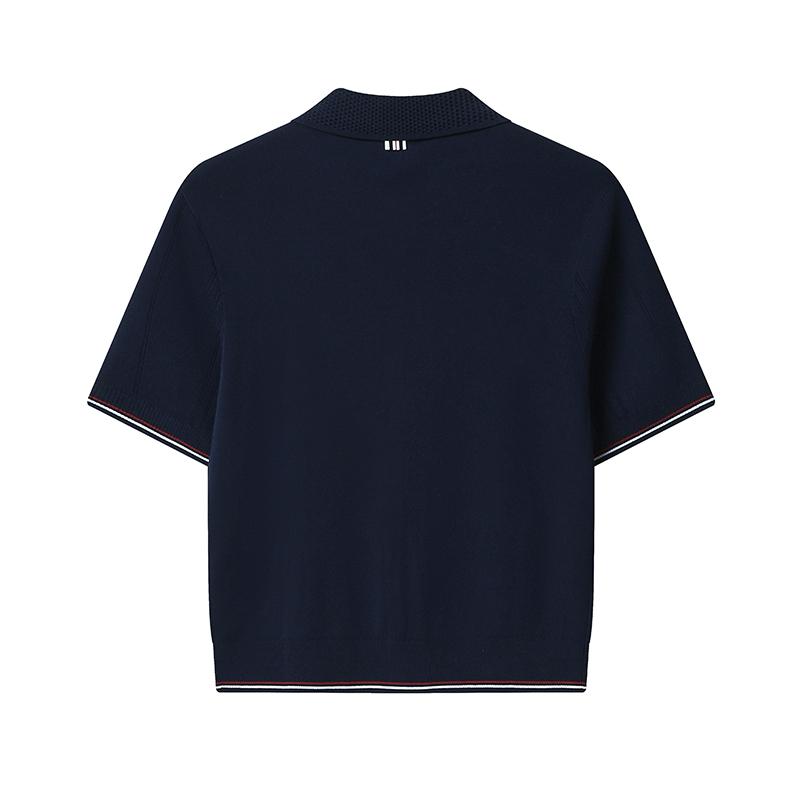 FILA Heritage Fashion Simple Classic Retro Elegant Casual Versatile Comfortable Knitted Short Sleeve Sweater Women tops F11W628412FDB