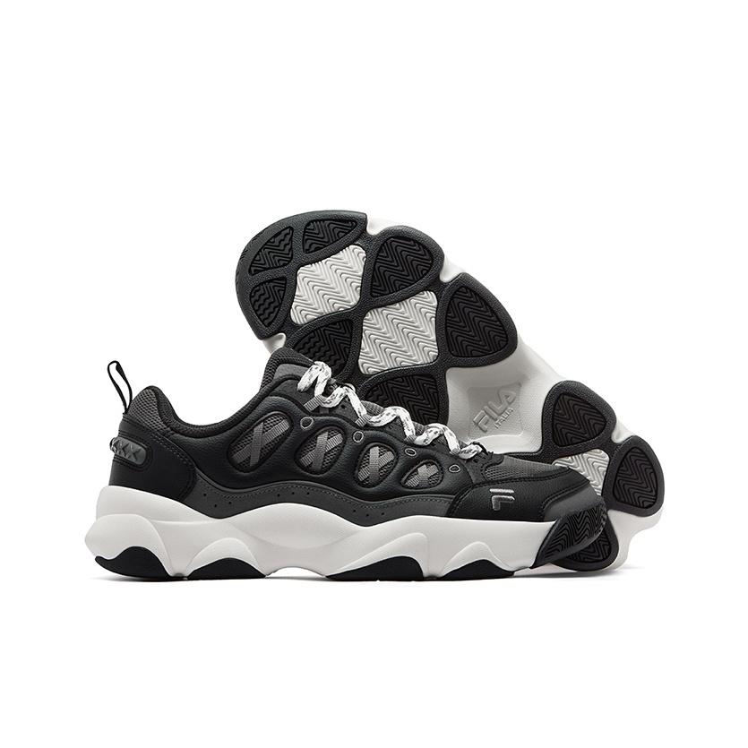 FILA Fusion Waterbear Bear Paw Shoes Fashion Casual Retro Basketball Shoes Men sneakers Black Gray T12M543201FBS