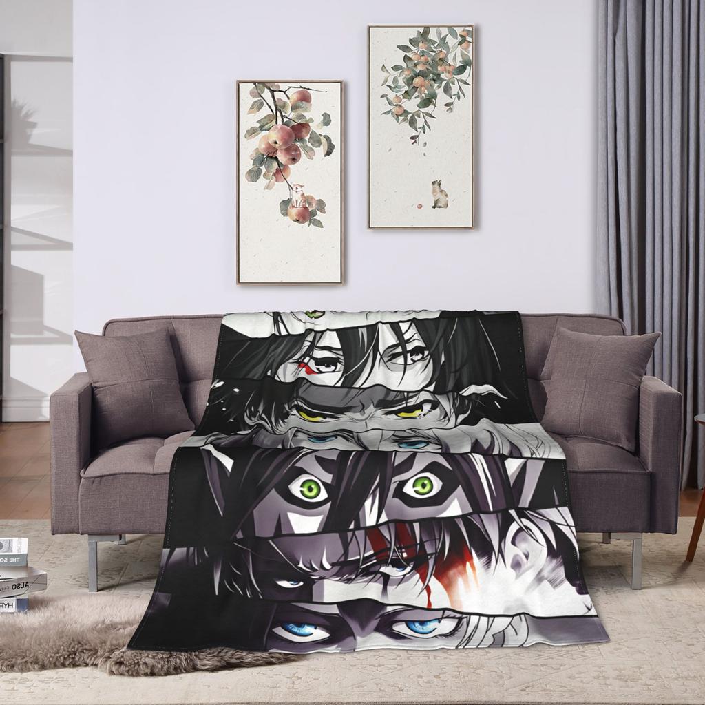 Attack On Titan Blanket Quality Super Soft Throw Blanket Winter Decorative Couch Chair Sofa Bed Funny Bedspread