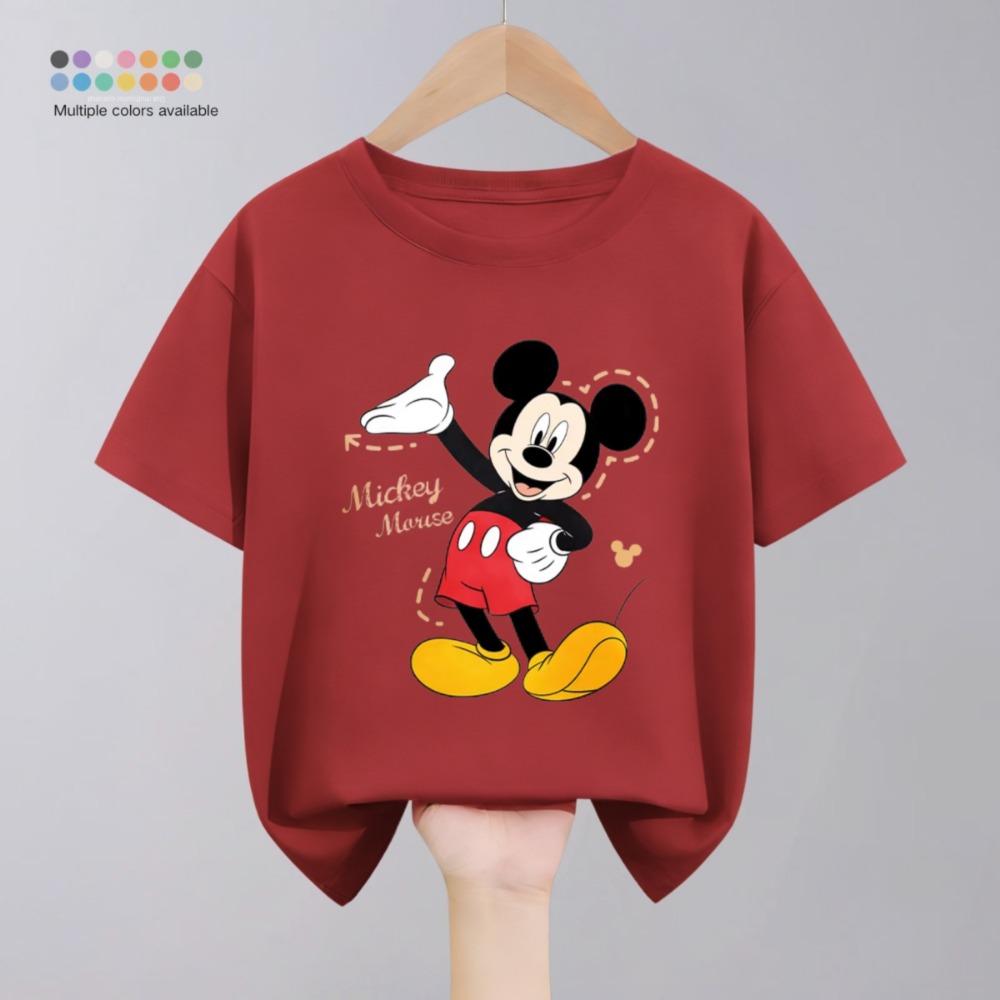 Simple printed Mickey short sleeved T-shirt for summer children's clothing