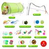 FISH-BOMB Cat Toy Set, Gift Set Cat Teaser, Tunnel, and Ball (Set C)