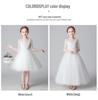 Girls' Puffy Evening Dress - Princess Flower Girl Piano Performance Costume
