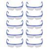 10Pcs Safety Goggles Plastic Protective Glasses Adjustable Eye Wear Set Kit for Laboratory