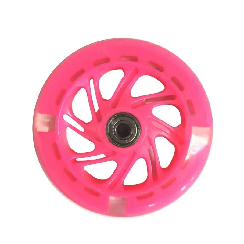 Scooter Wheel Flashing Light Wheels Pink/Black-/Green- PU+Metal Skateboard Parts