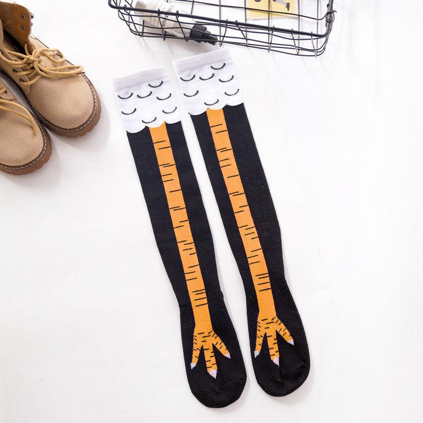 Non-Toxic Child-Safe Durable High-Quality Funny Cute Personality Thin Legs Strange Chicken Feet Long Tube Socks