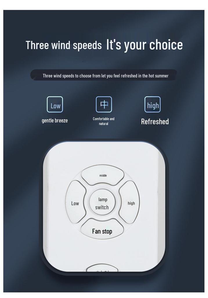 Universal Ceiling Fan Remote: Three-Speed Light Control Receiver with Timer