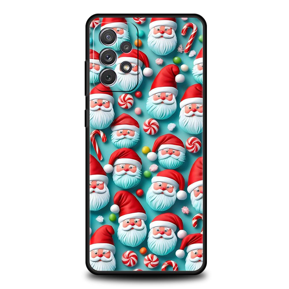 New Year Christmas Phone Case for Samsung Galaxy A13 A15 A22 A23 A25 A31 A32 A33 A35 A41 A51 A52 A53 A55 Soft TPU 5G Shell Capas