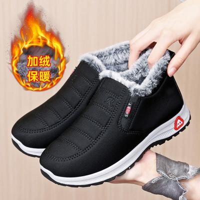 Winter Damen Baumwollschuhe gefüttert und verdickt Beijing Stoffschuhe Damen weichsohlige Baumwollstiefel alte Laufschuhe warme Baumwollschuhe Damen