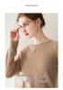 Women's Versatile 100% Cashmere Sweater – Round Neck, Loose Knit Base Layer for Autumn/Winter