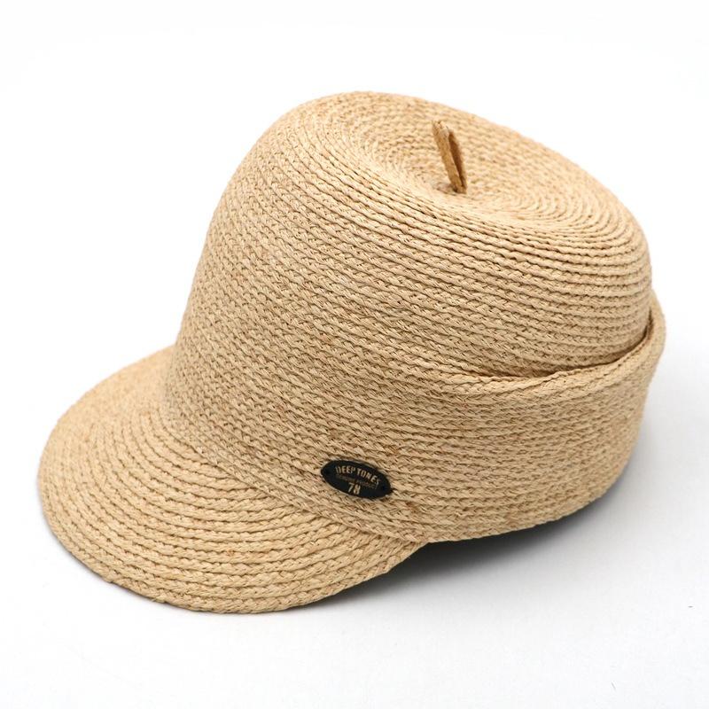 

100% Raffia Hand Woven Wide Brim Sun Hats for Women Korean Straw Equestrian Visor Cap Summer Travel UV Protection Baseball Caps M 56-58cm