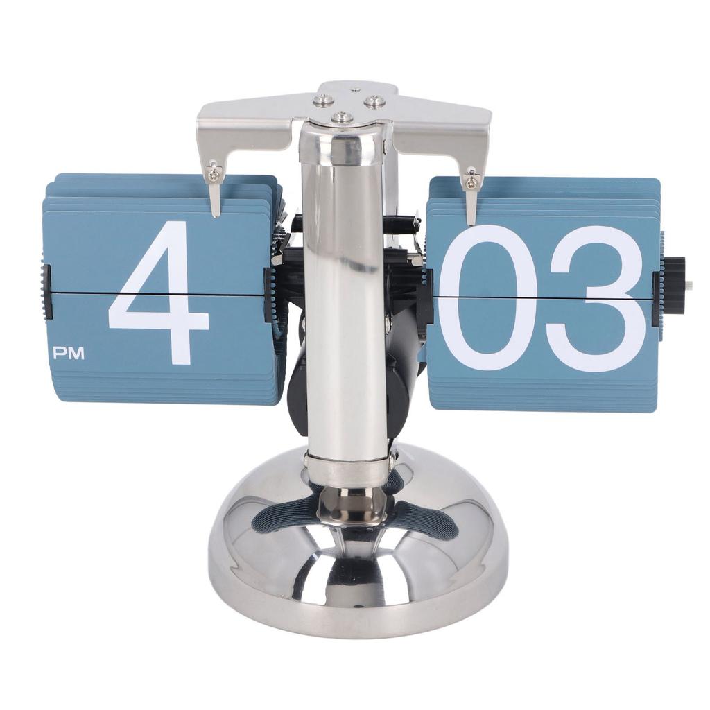 Page Turning Clock Single Leg European Vintage Simple Automatic Flip Mechanical Clock for Living