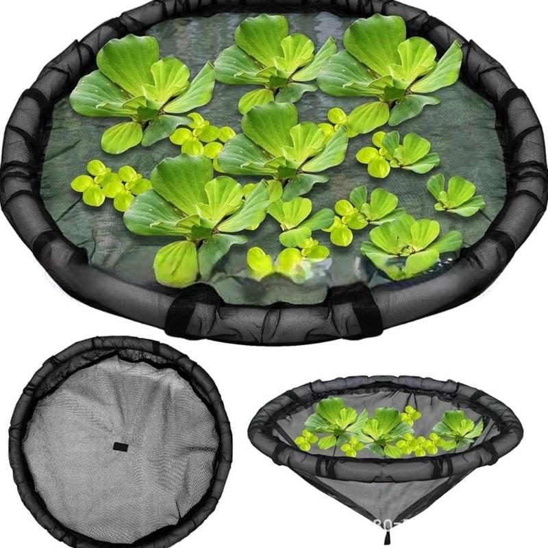 Adjustable Floating Pond Protector Netting Barrier Meshing Island Plant Protector Garden Decoration Garden Water Pond Supplies