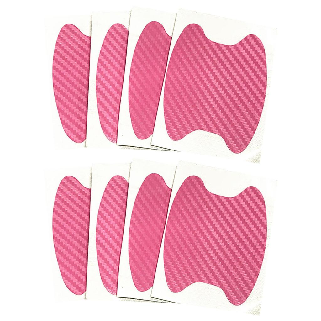 8pcs Handle Stickers Car Door Handle Car Stickers Protective Film Carbon Fiber