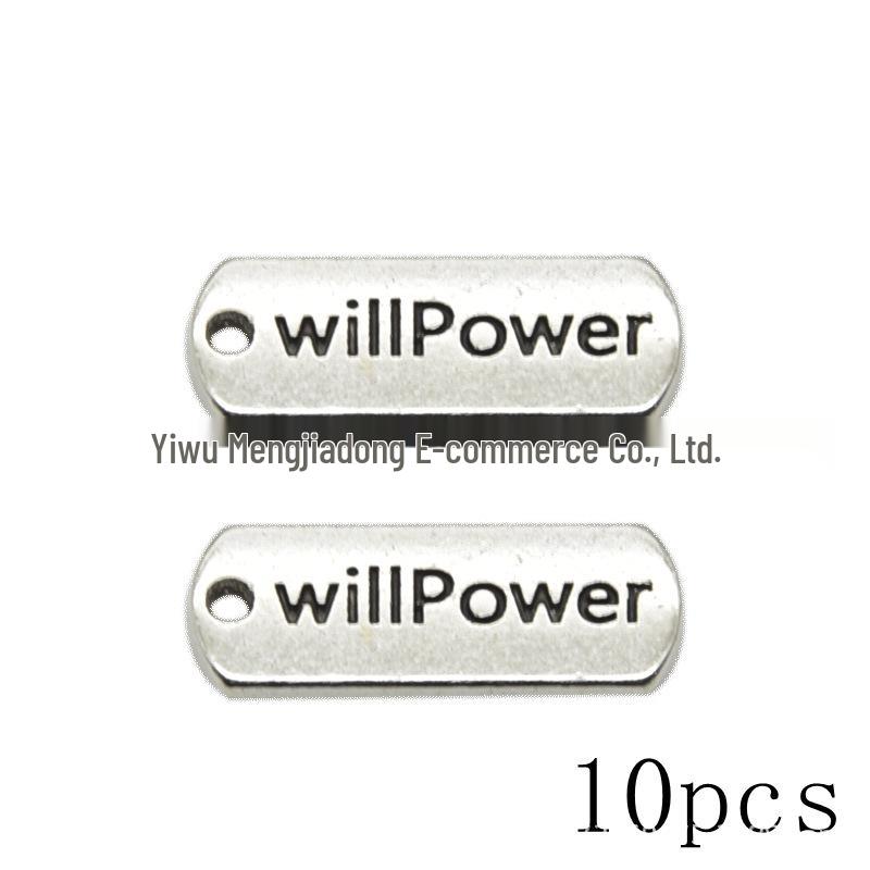 DIY Vintage Gold Inspirational Word Tag Pendant for Jewelry Making