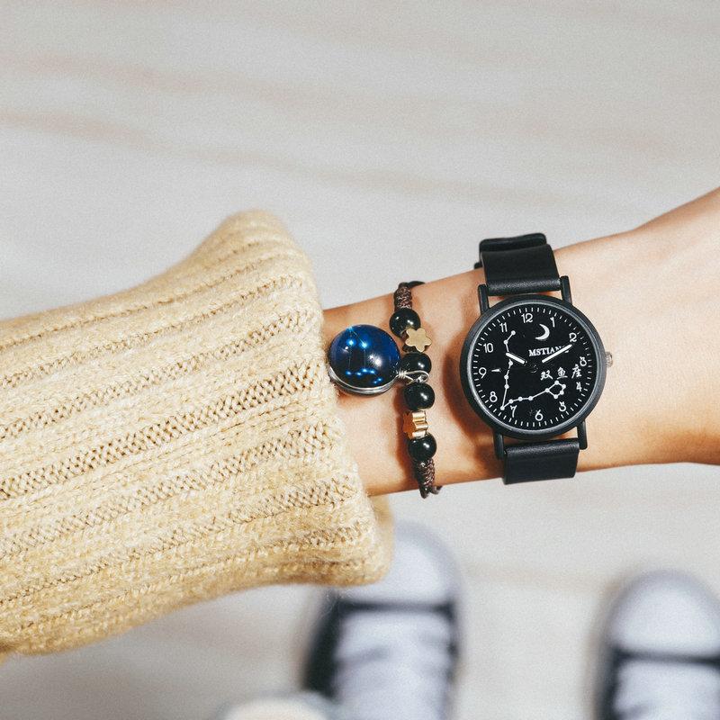 Twelve Constellations Watch Male And Female Students Simple Trend Wind Couple Luminous Student Watch